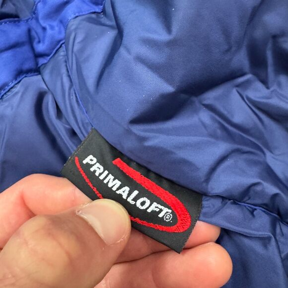 L.L. Bean Vintage Y2K Insulated Ski Snow Hoodie Jacket Mens Large Blue Nylon - Picture 7 of 16